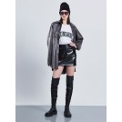 Black vinyl mini skirt MADYLIN  | Libelloula women fashion and accessories