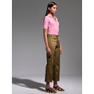 Παντελόνι χακί κοντό σε ίσια γραμμή taylor | Libelloula Μοντέρνα γυναικεία ρούχα