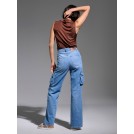 High waist blue jeans MAXWELL | Libelloula women fashion and accessories