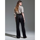 Pants black high waist linen Gemma | Libelloula women fashion and accessories