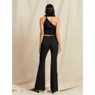 Pants black wide flared Karen | Libelloula women fashion and accessories