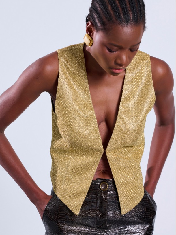  Gold vest GILLIAN | Libelloula women fashion and accessories