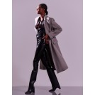 Παλτό μακρύ γκρι oversized σταυρωτό MURPHY | Libelloula Μοντέρνα γυναικεία ρούχα