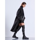 Παλτό μακρύ μαύρο oversized σταυρωτό MURPHY | Libelloula Μοντέρνα γυναικεία ρούχα