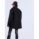 Black shirt jacket BLAER | Libelloula women fashion and accessories