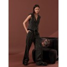  Μαύρο παντελόνι ριγέ CINDY | Libelloula Μοντέρνα γυναικεία ρούχα