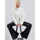 Off white sweater with standing collar MILENA | Libelloula women fashion and accessories