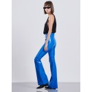 Blue haighwaisted flare vinyl leggings GILLES | Libelloula women fashion and accessories