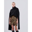 Black knitted turtle neck with open sleeves MAXIME | Libelloula women fashion and accessories