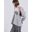 Hoodie light grey BELINDA | Libelloula women fashion and accessories