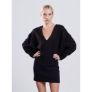 Black batwing mini dress BRIELLA | Libelloula women fashion and accessories