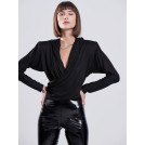 Μπλούζα μαύρη μακρυμάνικη με κουκούλα DIANA  | Libelloula Μοντέρνα γυναικεία ρούχα