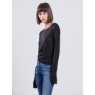 Black long sleeve basic top LEAH  | Libelloula women fashion and accessories
