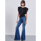 Παντελόνι μπλε τζιν καμπάνα ελαστική LENNOX | Libelloula Μοντέρνα γυναικεία ρούχα