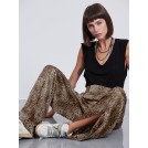 Leopard wide pants with rubber IMANE | Libelloula women fashion and accessories