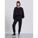 Black sweatshirt with pleats KIMBER | Libelloula women fashion and accessories