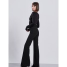 Black highwaisted flare pants LORRAINE | Libelloula women fashion and accessories
