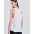 Λευκό αμάνικο t-shirt  EMPATHY | Libelloula Μοντέρνα γυναικεία ρούχα
