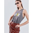 Tank top grey with print LOVE | Libelloula women fashion and accessories