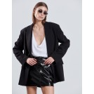 Μαύρη μίνι βινύλ φούστα MADYLIN  | Libelloula Μοντέρνα γυναικεία ρούχα