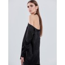 Black shirt with open back QUINTEN | Libelloula women fashion and accessories