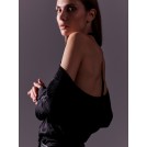 Πουκάμισο μαύρο με ανοιχτή πλάτη QUINTEN | Libelloula Μοντέρνα γυναικεία ρούχα