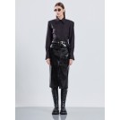 Black vinyl midi skirt BROUK | Libelloula women fashion and accessories