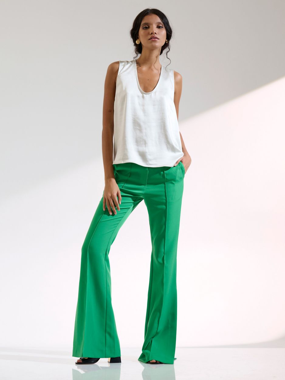 zPants green wide flared Karen