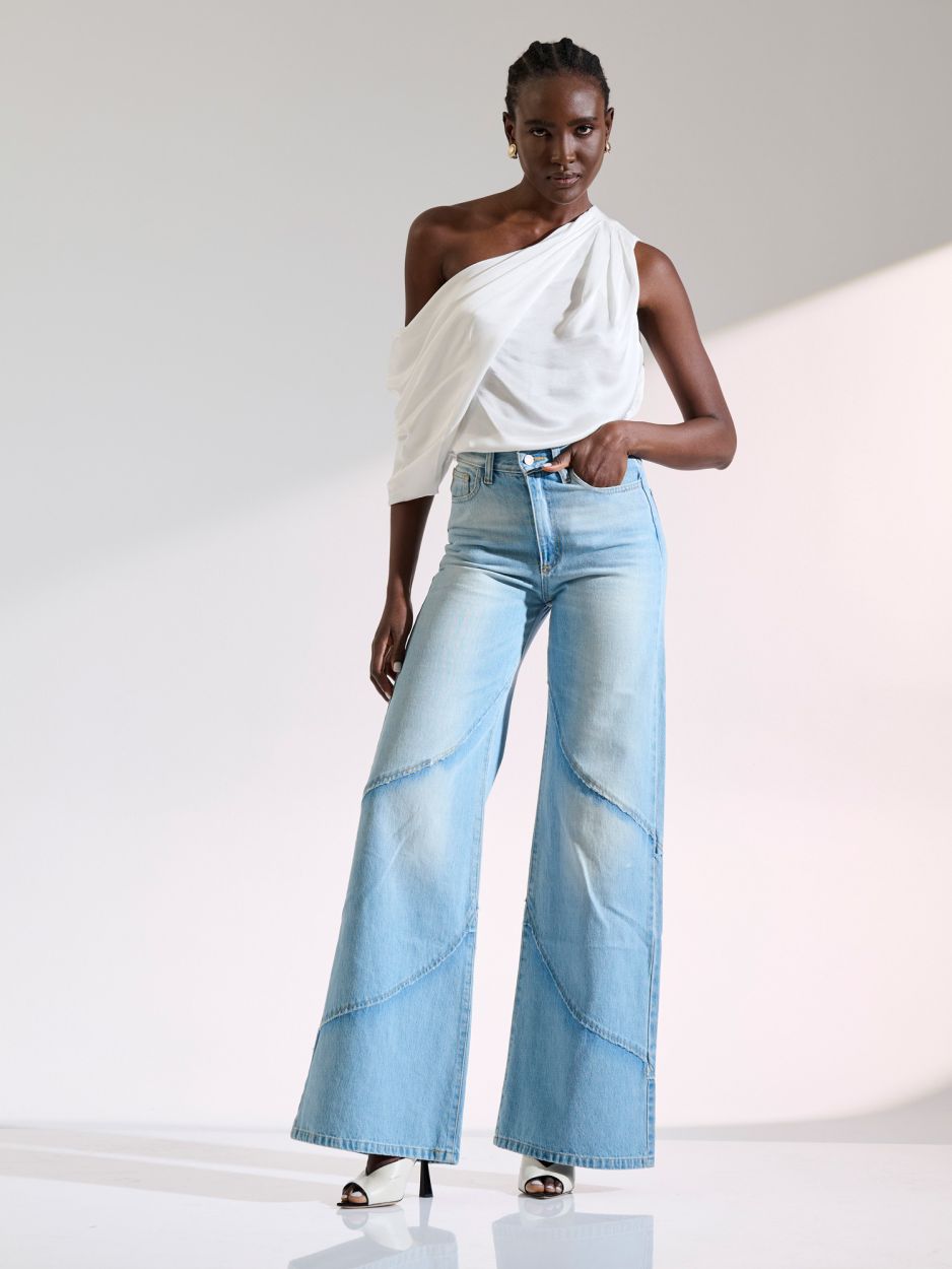 Light blue flared jeans CHRISTY