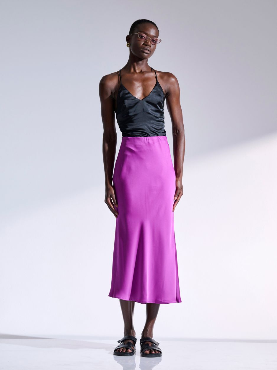 Mauve midi skirt TAYLA