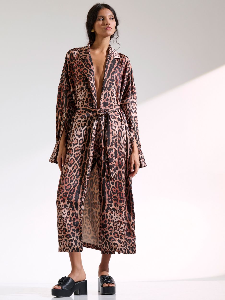 Long leopard kimono LIVIA