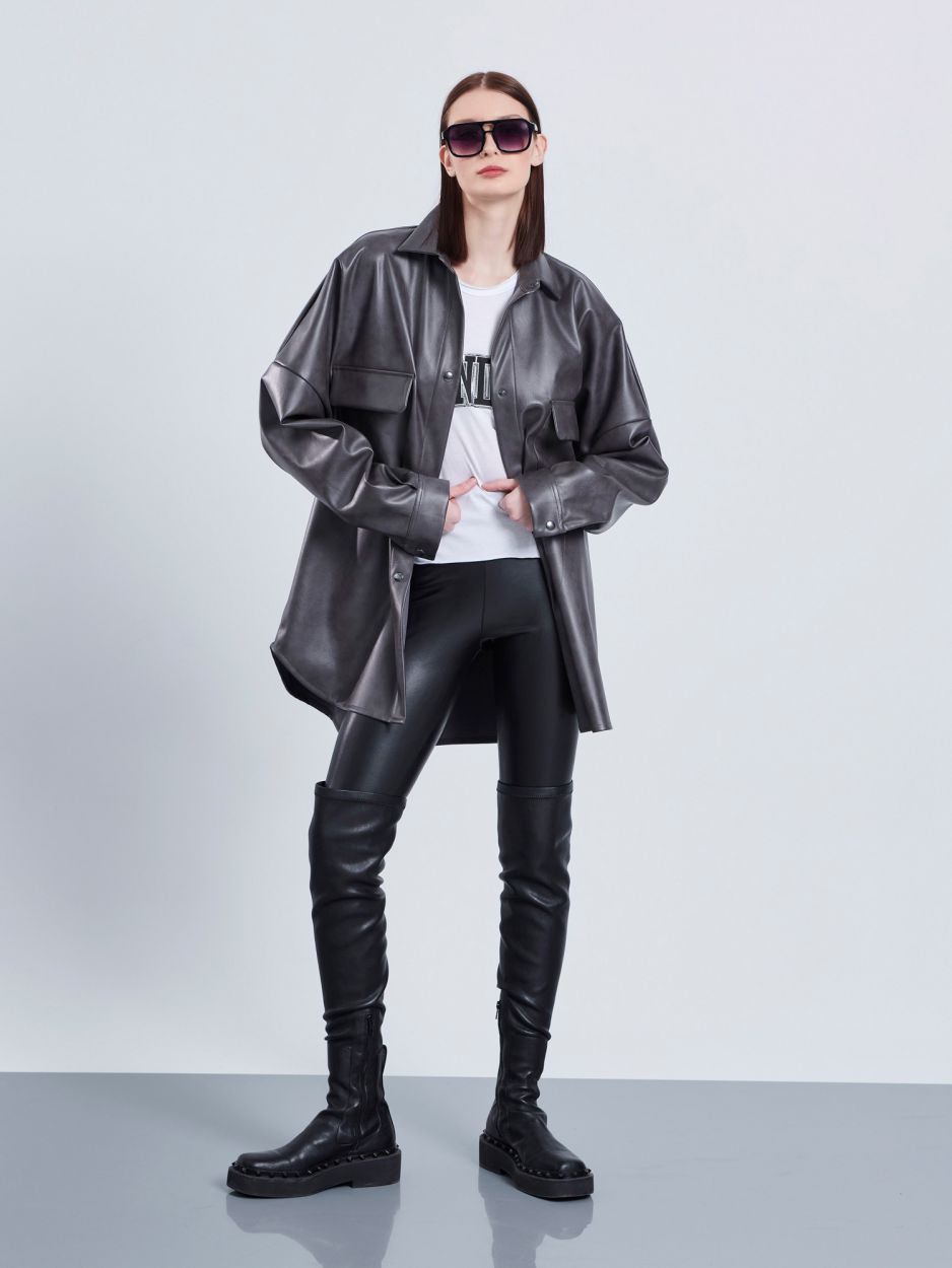 Oversize  leatherette jacket  ADELLE