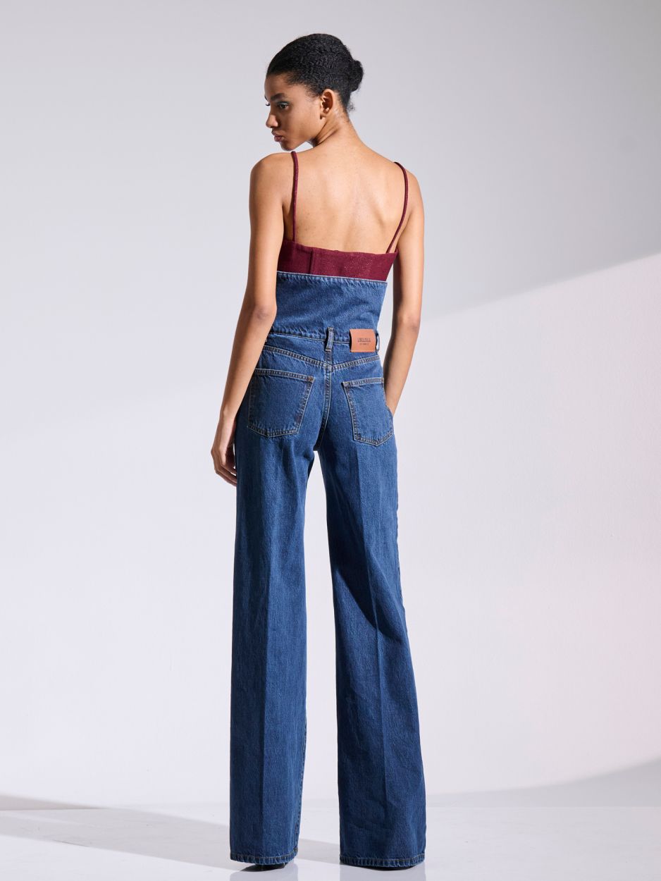 Dark blue high waisted jeans COOPER