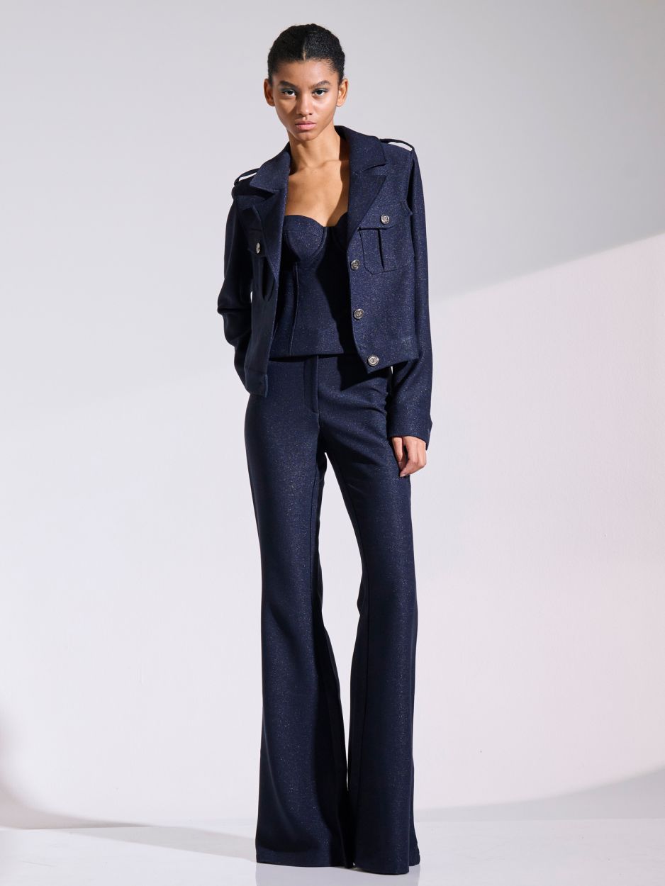 Navy blue flared pants BRITT