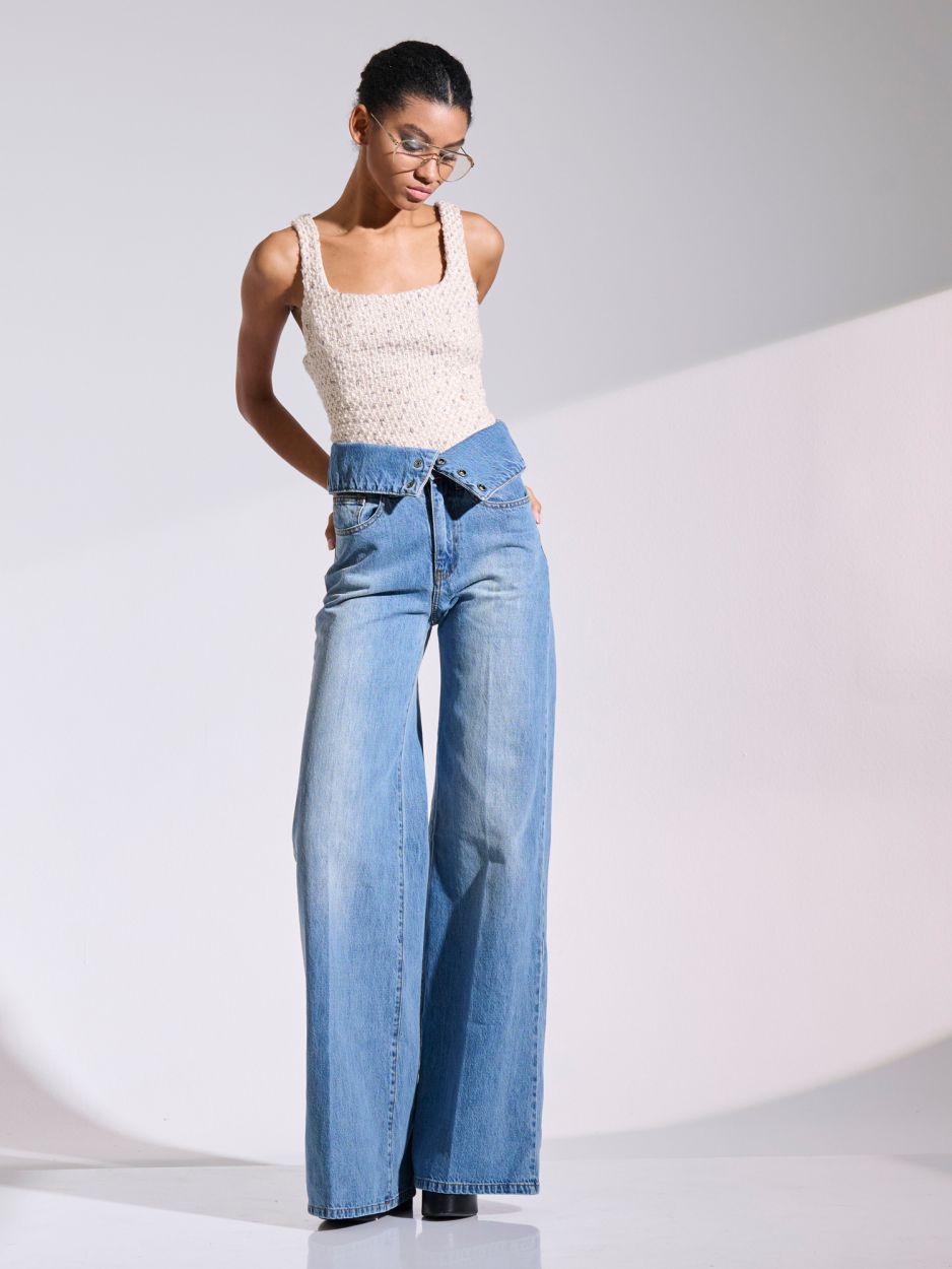 Blue high waisted jeans COOPER