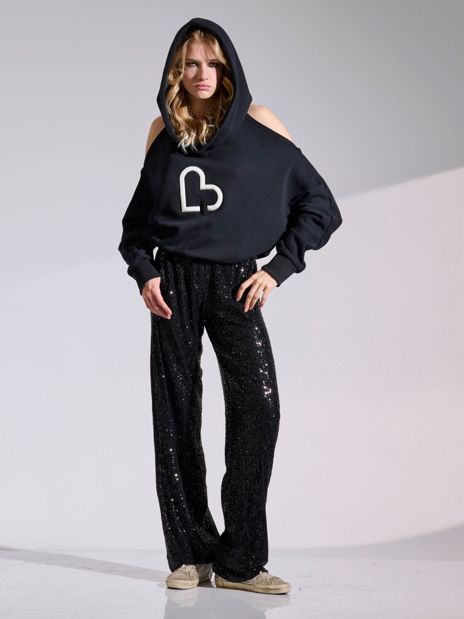 Black sequin pants ALESSIA