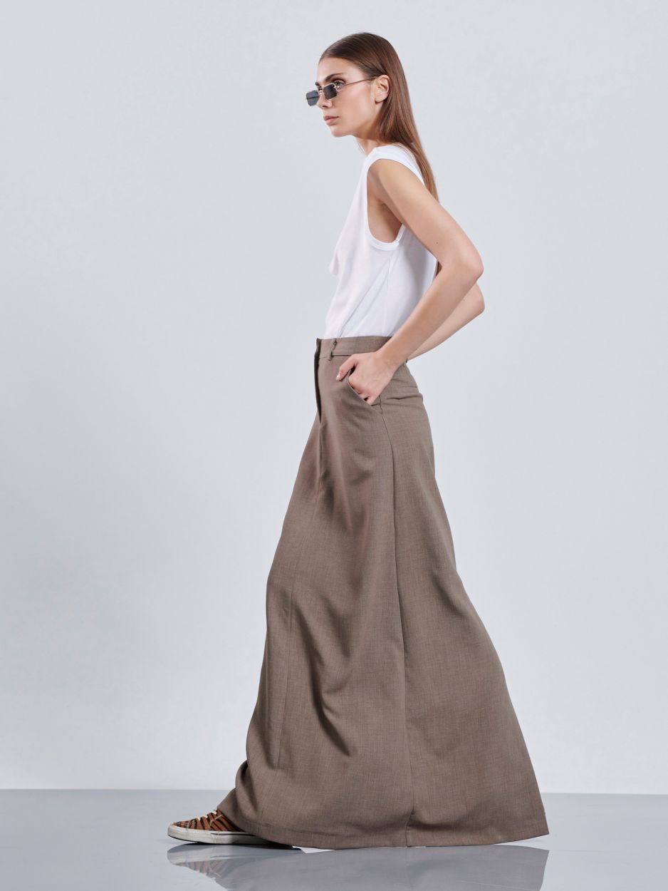 Beige maxi skirt ABIGAIL