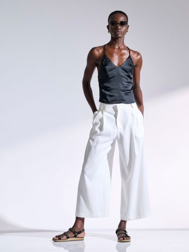 White crop pants ZURI