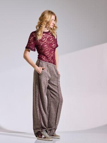 Bordeaux tweed pants  FLAVIO