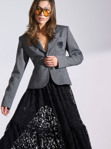 Velvet Rose Grey Blazer