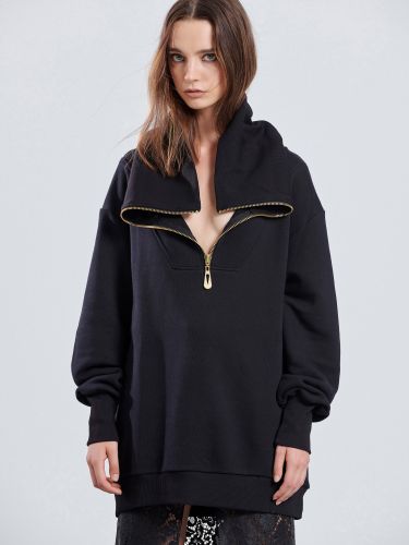 Black sweatshirt with zipper CARTER