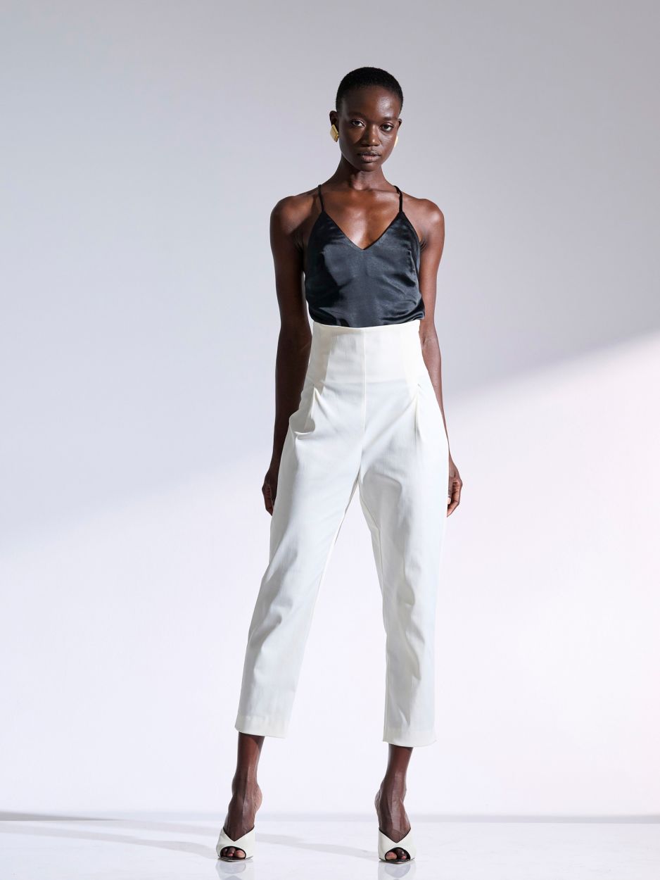 White high waist pants BROOKLYN