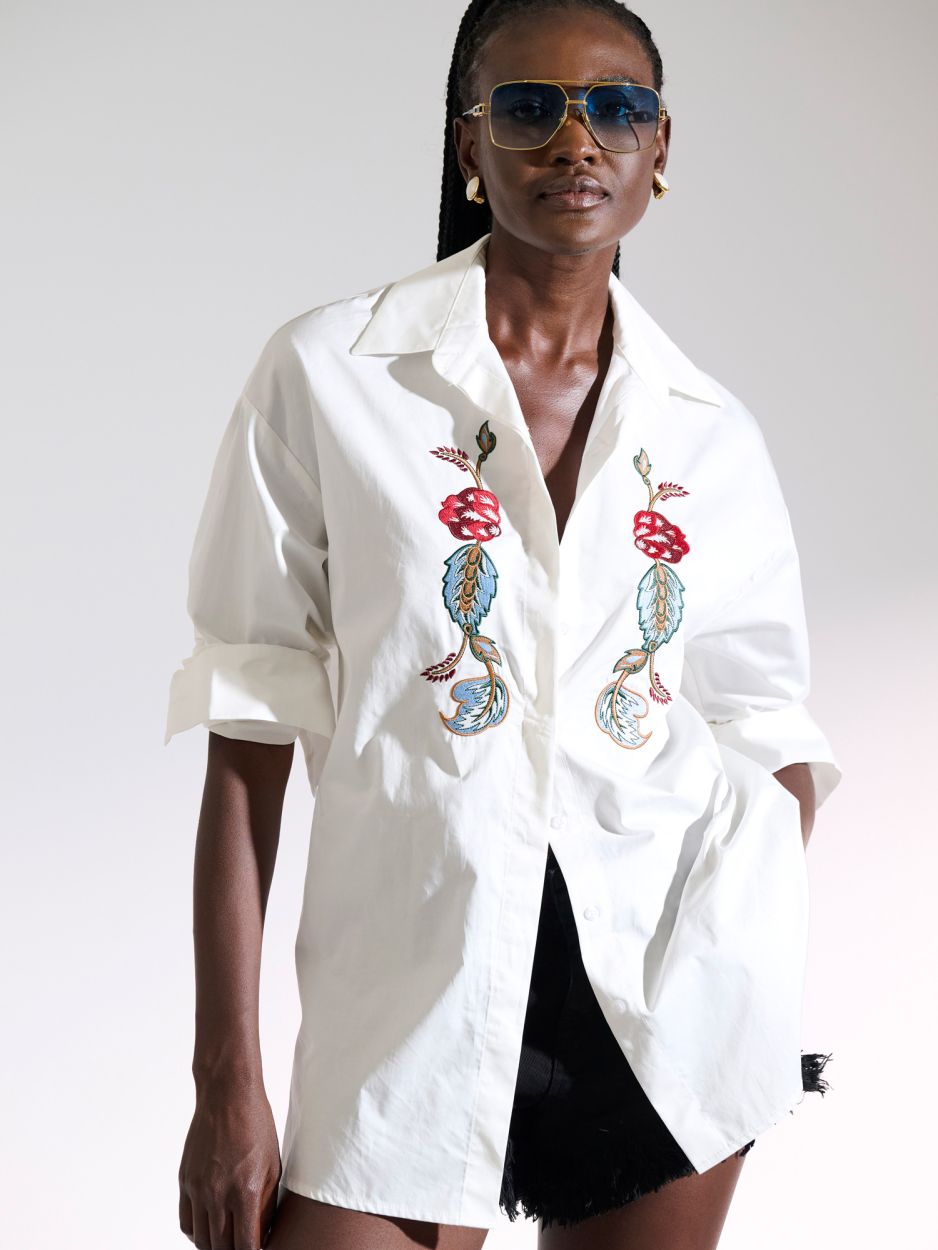 White shirt with embroidery MARCIA