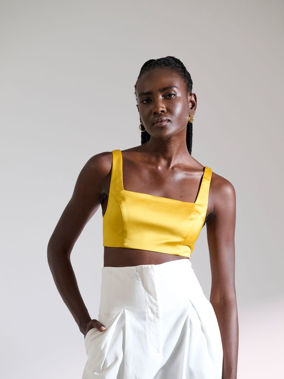 Yellow crop top LUMI