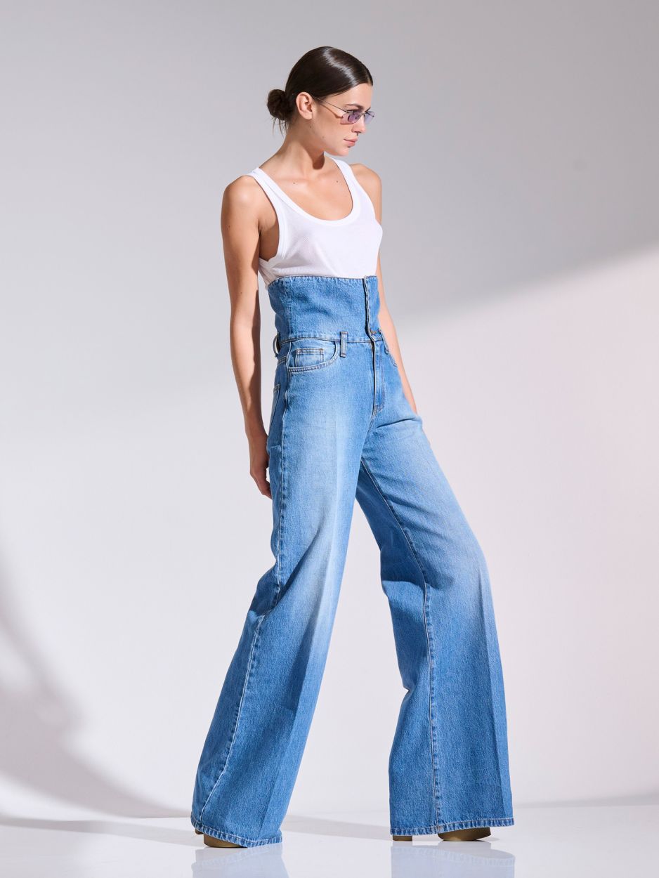 Blue high waisted jeans COOPER