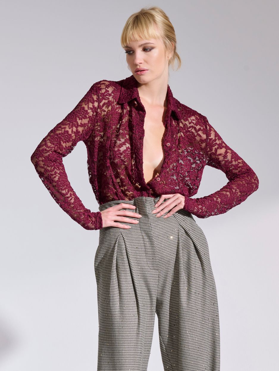 Bordeaux lace shirt GRACEN